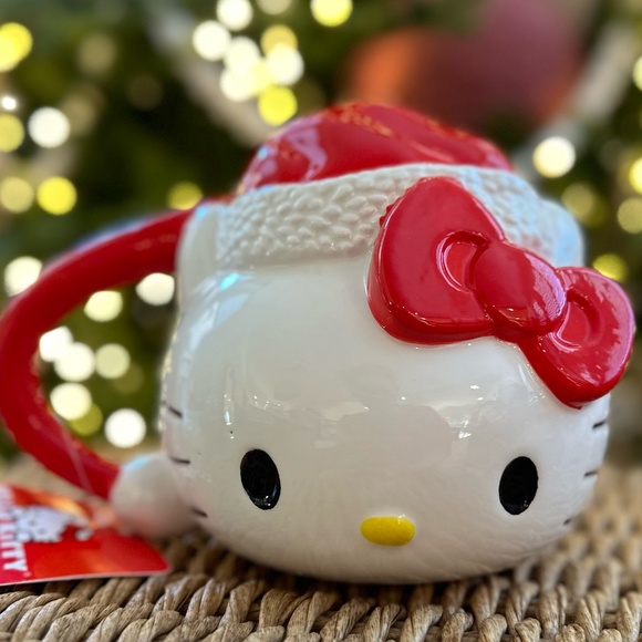 Hello Kitty Other - Hello Kitty Christmas Santa hat mug